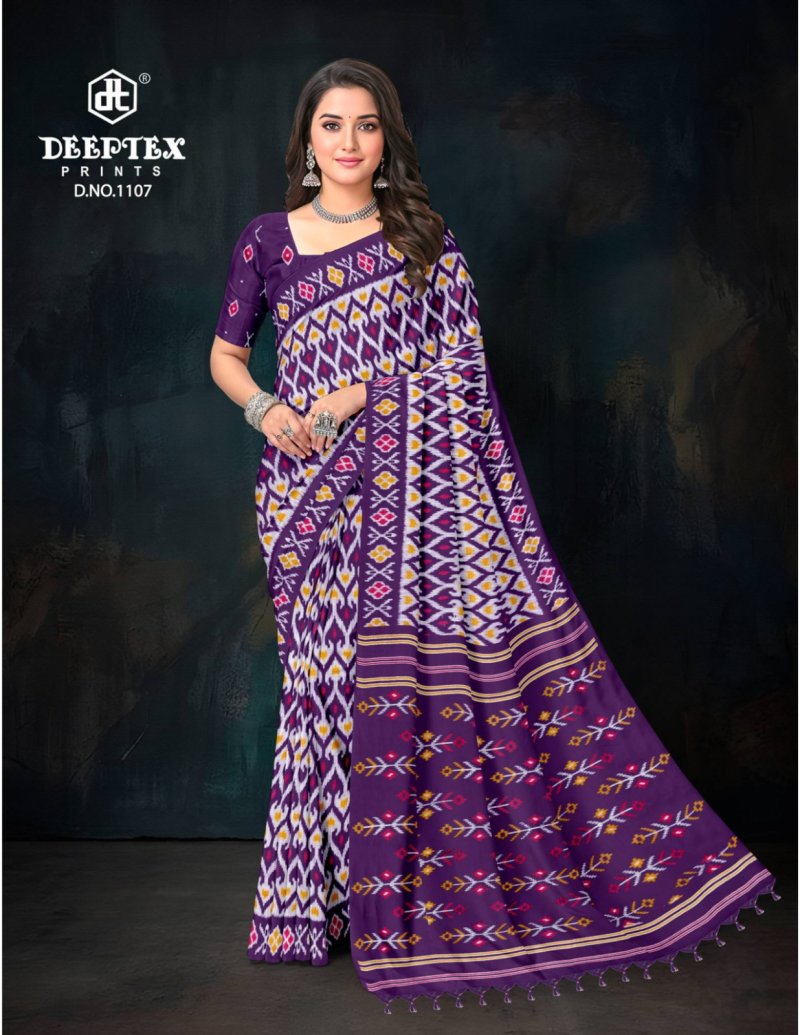Ikkat Special 11 By Deeptex Cotton Printed Saree